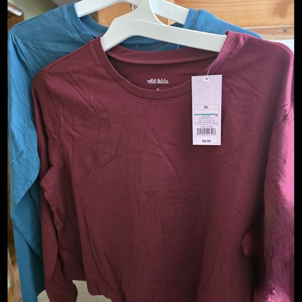 Wild Fable Women's Maroon Long Sleeve Top